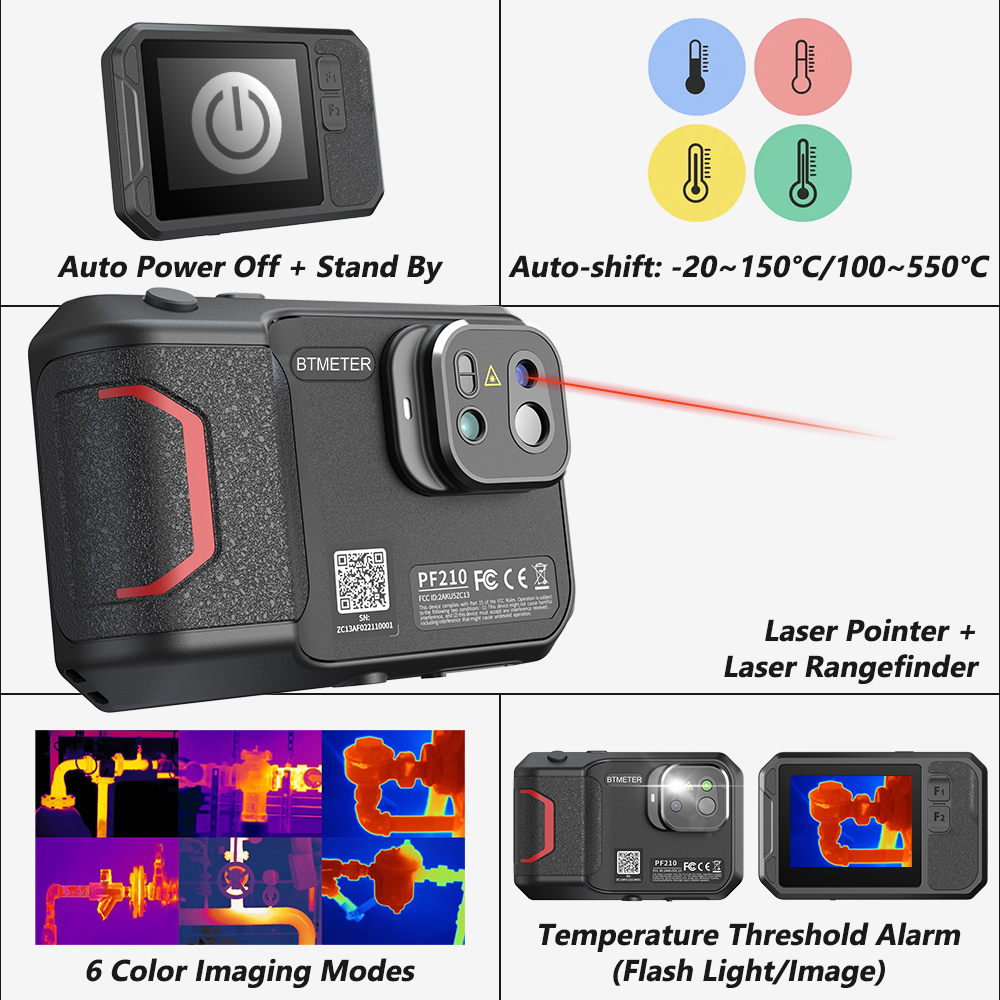 Industrial Handheld Laser - Kamera termowizyjna 256x192 - Przenośny aparat
