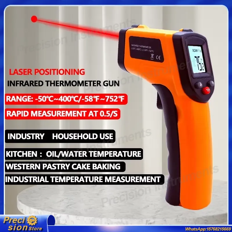 Industrial Handheld Laser - Termometr na podczerwień, bezkontaktowy laserowy miernik