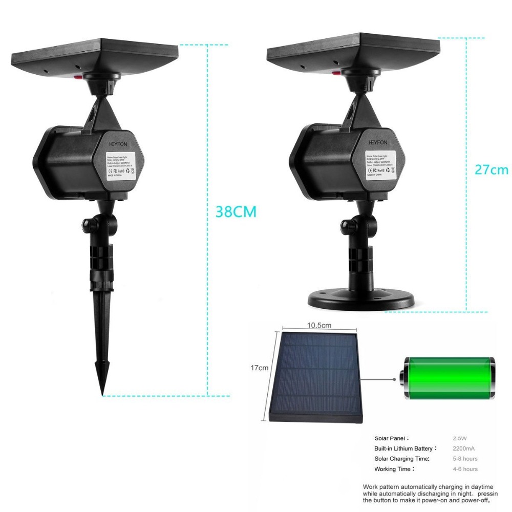 6W LED Solarne Lampy Ogrodowe  – Industrial Laser Projector recenzja i cena