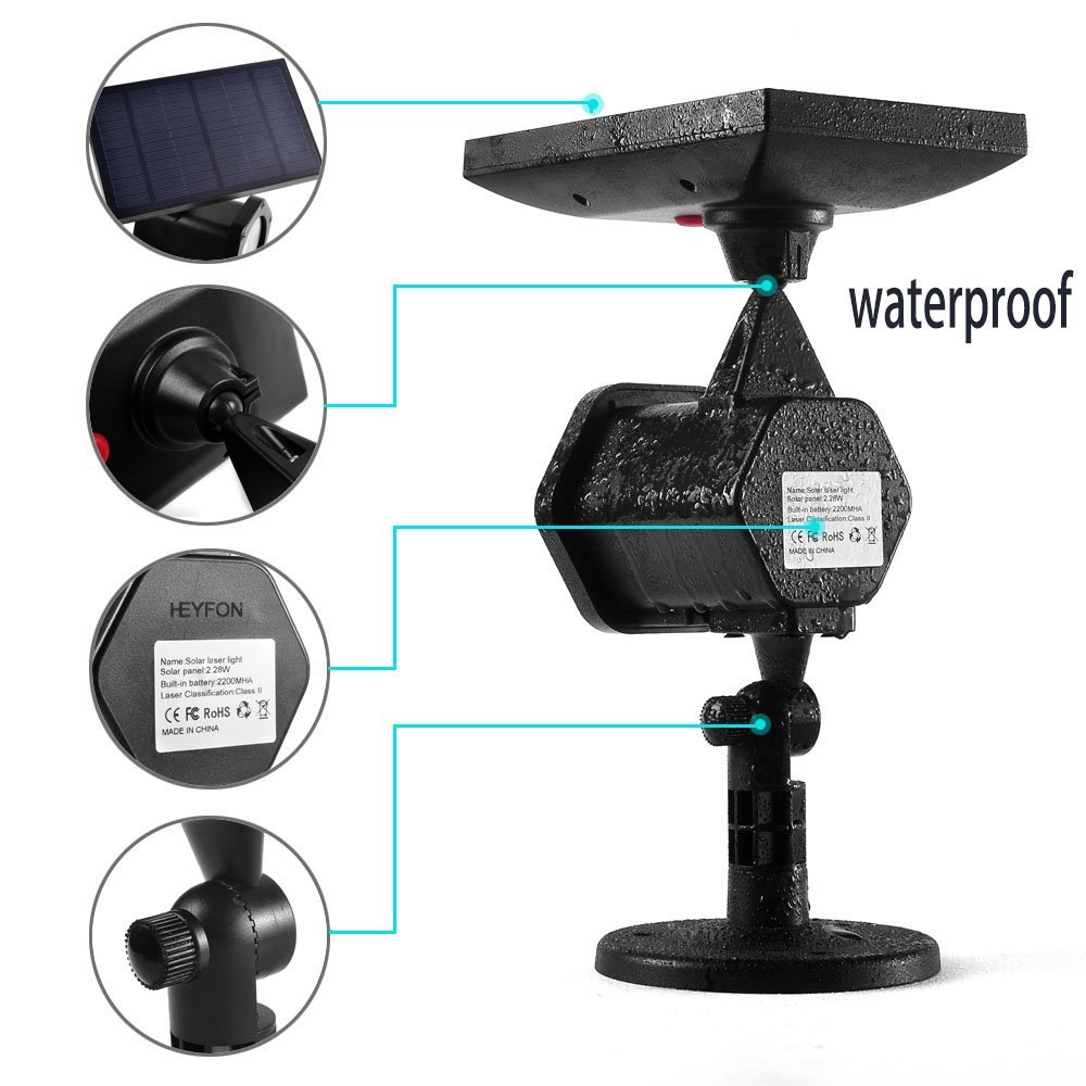 6W LED Solarne Lampy Ogrodowe  – Industrial Laser Projector recenzja i cena