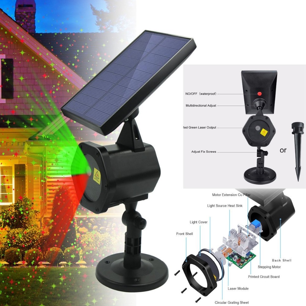 6W LED Solarne Lampy Ogrodowe  – Industrial Laser Projector recenzja i cena