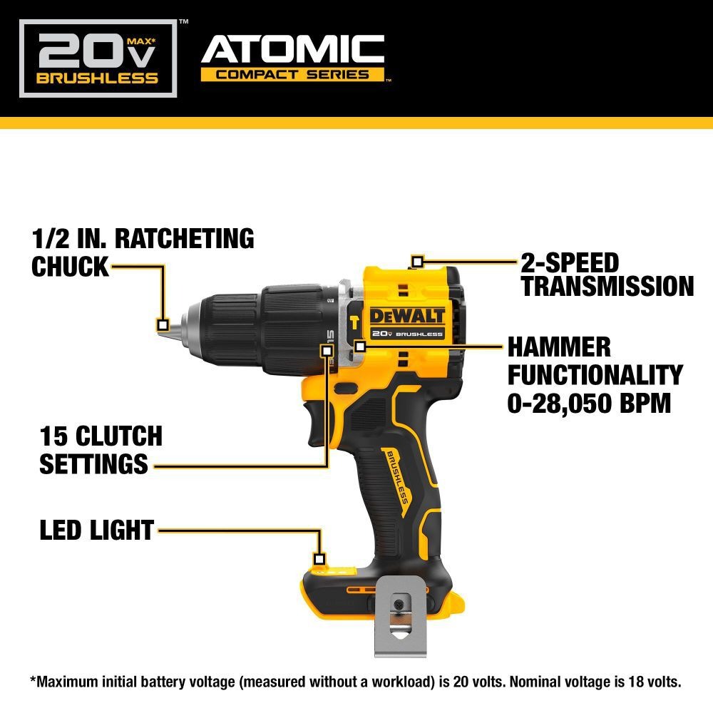 DEWALT DCD799 ATOMIC 20V MAX*  – Dewalt Drill Atomic 20V recenzja i cena