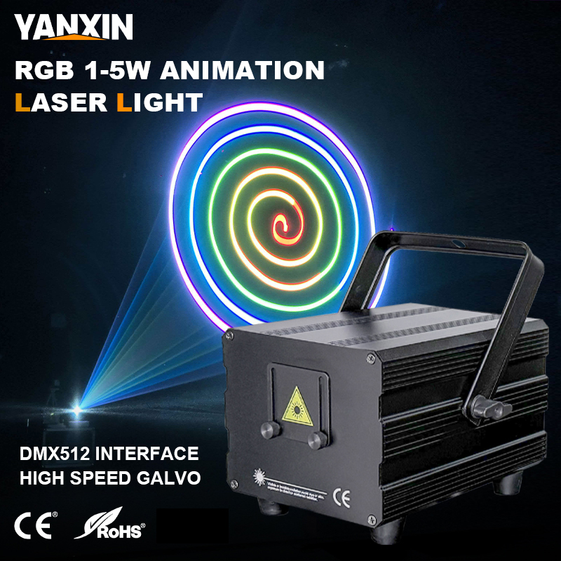 Laser RGB z animacją 5W, proje – Industrial Laser Projector recenzja i cena