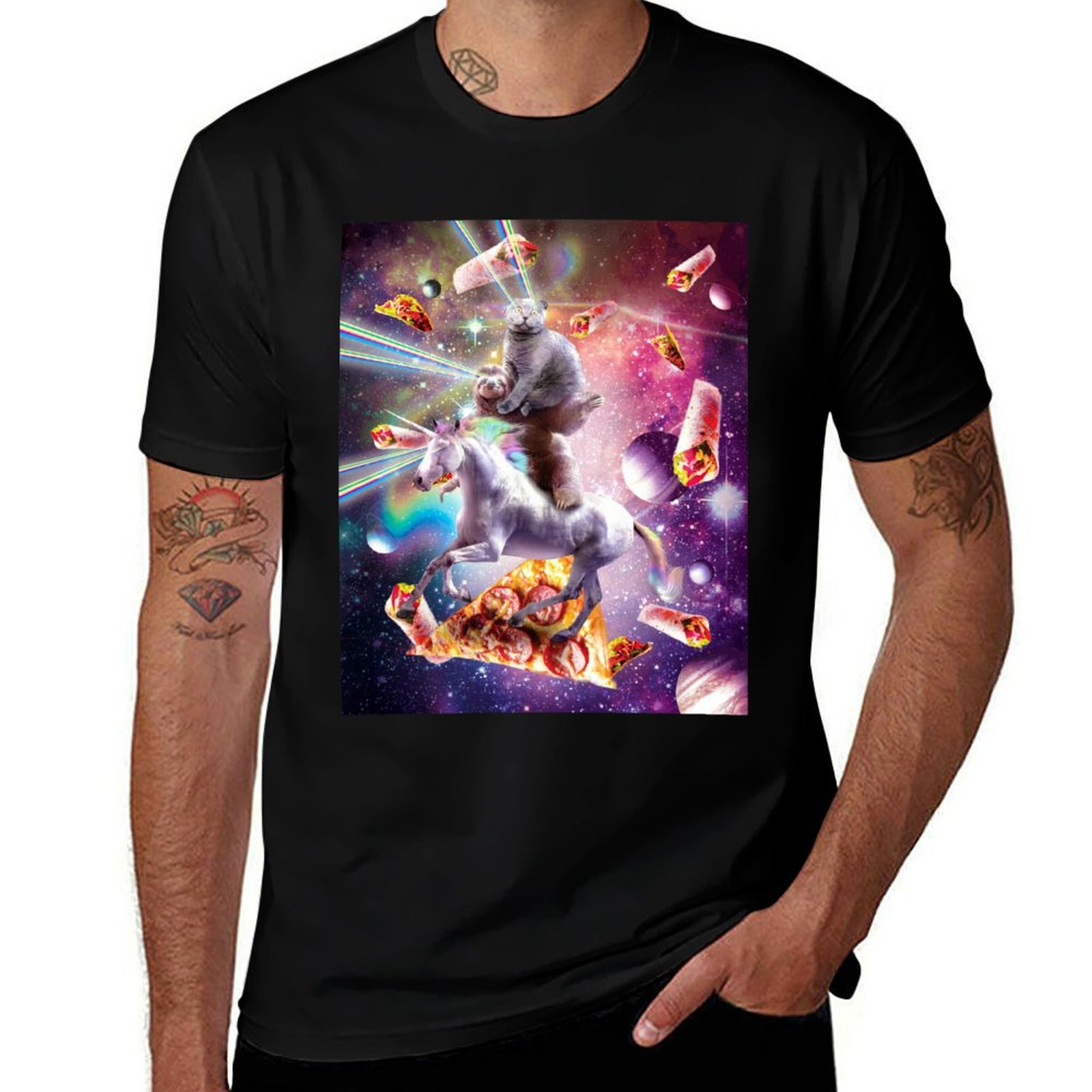 Koszulka Laser Eyes Space Cat  – Industrial Laser Printing recenzja i cena
