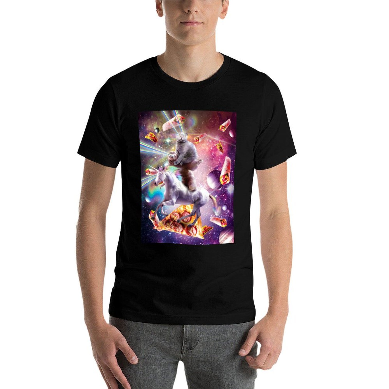 Koszulka Laser Eyes Space Cat  – Industrial Laser Printing recenzja i cena